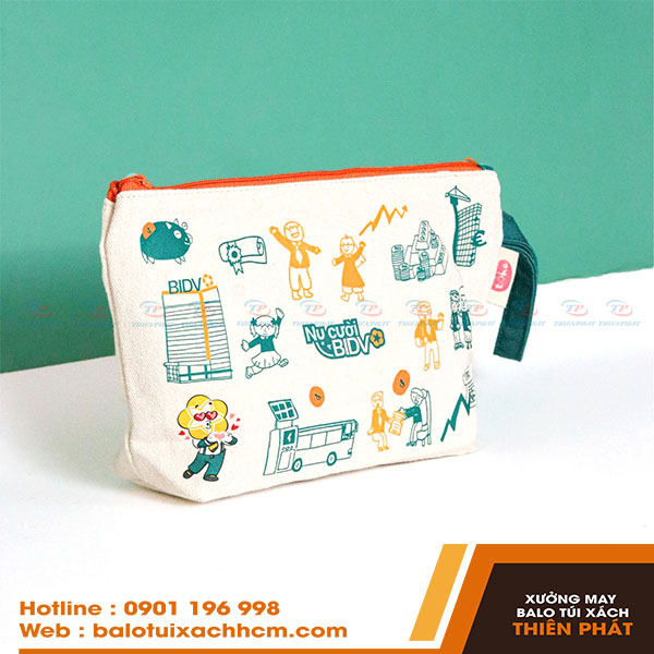 May ví vải bố canvas quà tặng