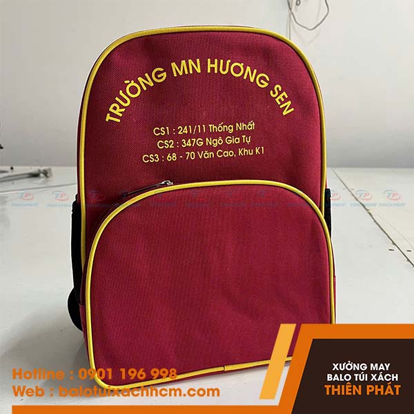 Balo học sinh mầm non in logo giá xưởng