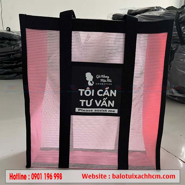 May túi lưới shop mỹ phẩm thời trang đẹp