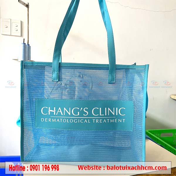 May túi lưới cao cấp, túi lưới màu xanh biển đẹp