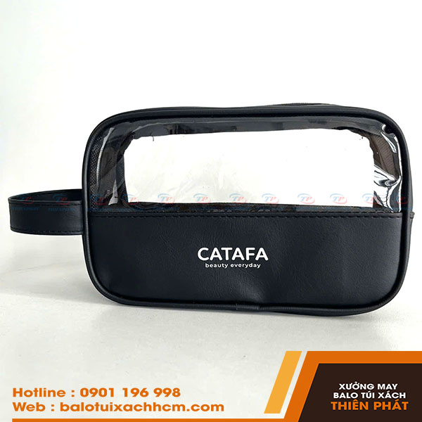May túi mỹ phẩm phối trong suốt
