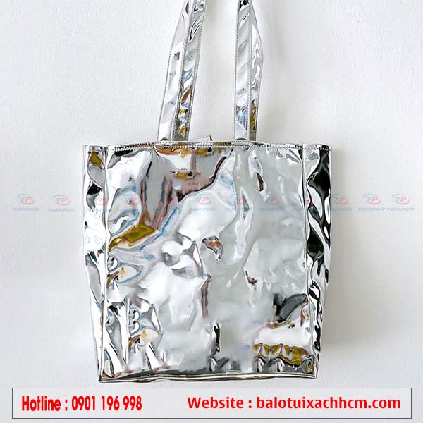 May túi simily nhũ bạc thời trang giá rẻ