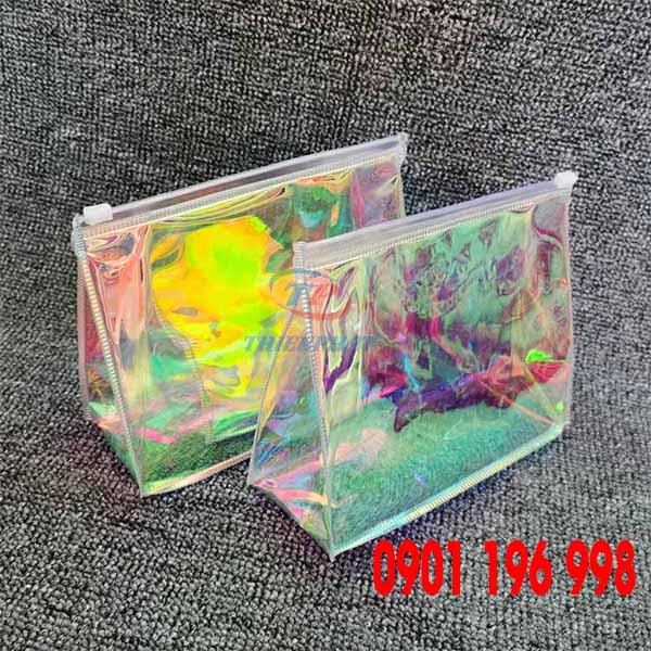 Xưởng in túi zipper nhựa ánh kim hologram