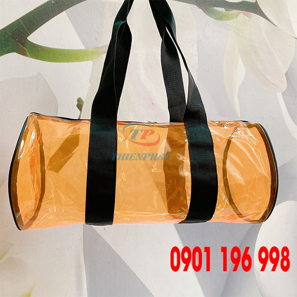 May túi trống xách tay nhựa PVC trong suốt rẻ nhất